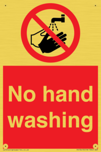 No hand washing